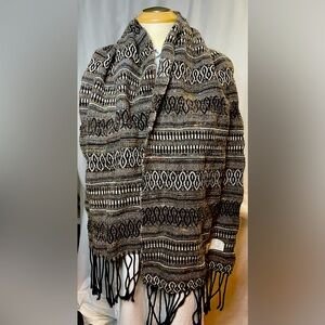 Capelli vintage wool blend warm Italian scarf comfort outdoors fringe 90s Y2K